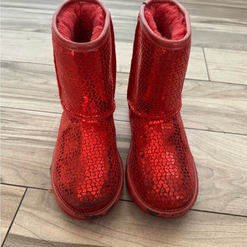 UGG Shiny Red Kids Boots